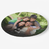 Gepersonaliseerde fotoscriptnaam papieren bordje (Gekanteld)