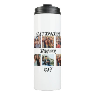 Gepersonaliseerde fotosjabloon "Beste vrienden voo Thermosbeker