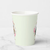 Gepersonaliseerde fotoweddenschapsdatum Bride Groo Papieren Bekers (Links)