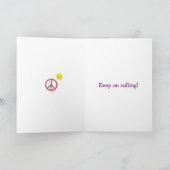 Gepersonaliseerde Fox op Roller Schaatsen Kaart (Binnen)