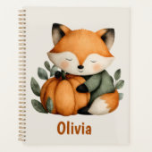 Gepersonaliseerde Fox Pumpkin Halloween Design Planner (Voorkant)