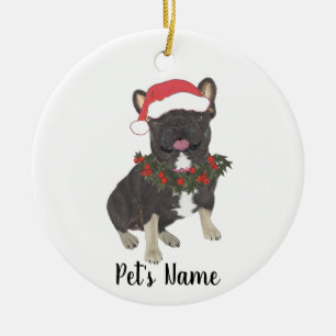 Gepersonaliseerde frank (zwart & Tan Tricolor) Keramisch Ornament