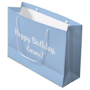Gepersonaliseerde Franse Blauwe Grote Gift Bag Groot Cadeauzakje