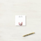 Gepersonaliseerde Franse Bulldog | Cute Frenchie Post-it® Notes (Op bureau)