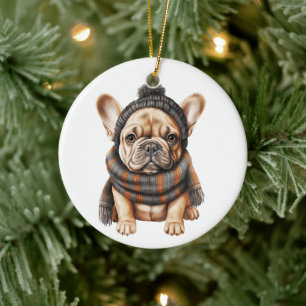 Gepersonaliseerde Franse Bulldog Dog Art Keramisch Ornament