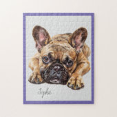 Gepersonaliseerde Franse Bulldog Jigsaw puzzel (Verticaal)