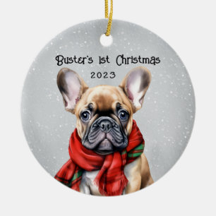 Gepersonaliseerde Franse Bulldog Keramisch Ornament