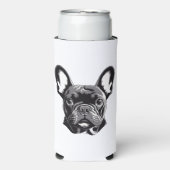 Gepersonaliseerde Franse Bulldog zwart-wit (Seltzer Voorkant)