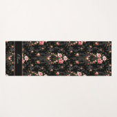 Gepersonaliseerde Franse Rococo Floral-Black achte Yogamat (Voorkant (horizontaal))