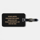 Gepersonaliseerde Frisbee Disc Golfmand Bagagelabel (Achterkant horizontaal)