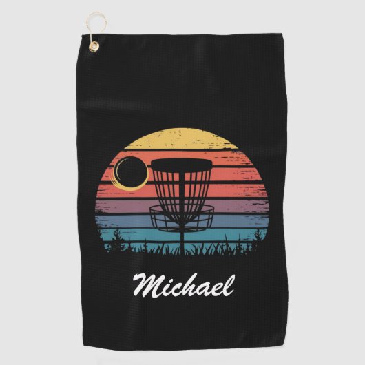 Gepersonaliseerde  Frisbee Disc Golfmand Golfhanddoek (Voorkant)
