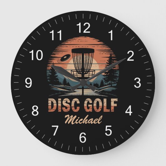 Gepersonaliseerde  Frisbee Disc Golfmand Grote Klok (Voorkant)