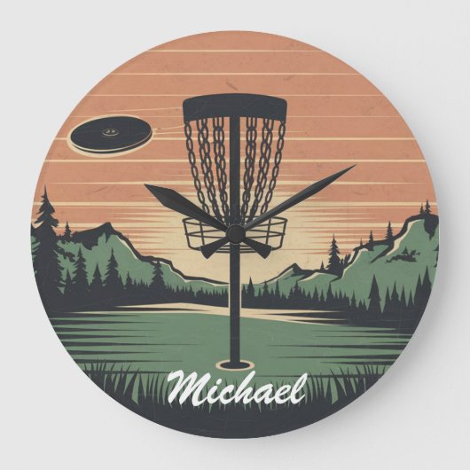 Gepersonaliseerde  Frisbee Disc Golfmand Grote Klok (Voorkant)