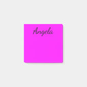 Gepersonaliseerde Fuchsia effen kleur Post-it® Notes (Voorkant)