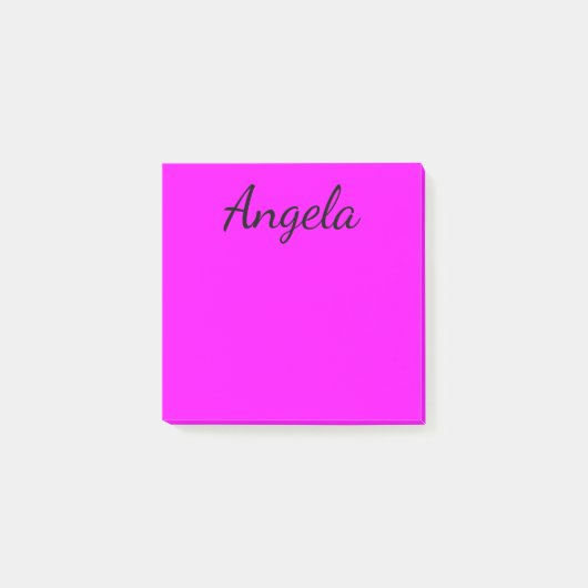 Gepersonaliseerde Fuchsia effen kleur Post-it® Notes (Voorkant)