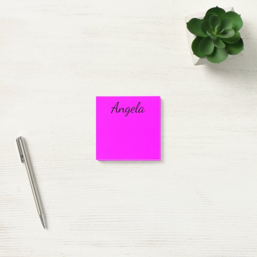 Gepersonaliseerde Fuchsia effen kleur Post-it® Notes (Kantoor)