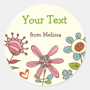 Gepersonaliseerde Fun Flowers Stickers
