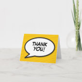 Gepersonaliseerde Fun Modern Speech Bubble Bedankt Kaart (Voorkant)