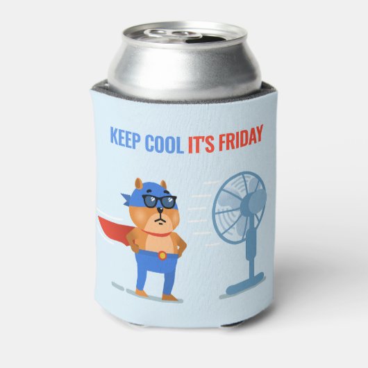 Gepersonaliseerde Fun Superhero Quote Humor Blikjeskoeler (Blikje Achterkant)