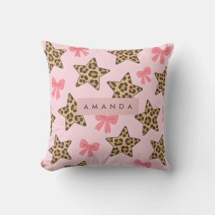 Gepersonaliseerde Fun Tiger Print Star Pattern Kussen