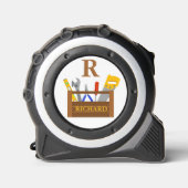 Gepersonaliseerde Fun Toolbox Monogram Naam Rolmaat (Voorkant)