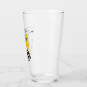 Gepersonaliseerde Funky Cool Giraffe Funny Verjaar Glas (Links)