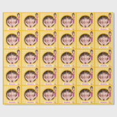 Gepersonaliseerde Funky Diva Meisjes Foto Wrapping Cadeaupapier (Vlak)