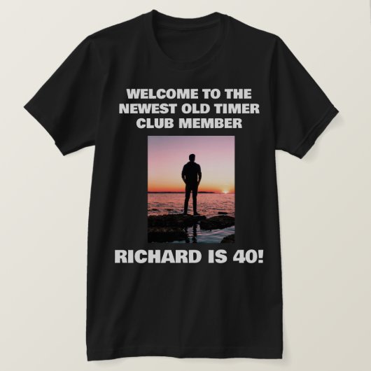 Gepersonaliseerde Funny 40th Milestone Birthday T- T-shirt (Design voorkant)