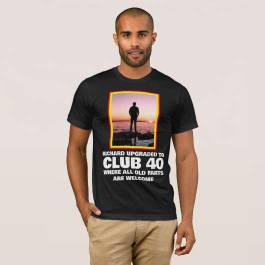 Gepersonaliseerde Funny 40th Milestone Birthday T- T-shirt (Voorkant volledig)