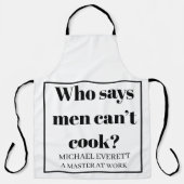 Gepersonaliseerde Funny die zegt dat mannen niet k Schort (Voorkant)