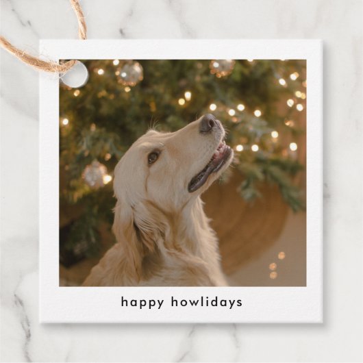 Gepersonaliseerde Funny Dog Afbeelding Christmas F Bedankjes Labels (Voorkant)