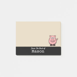 Gepersonaliseerde Funny Fat Pink Pig Post-it® Notes