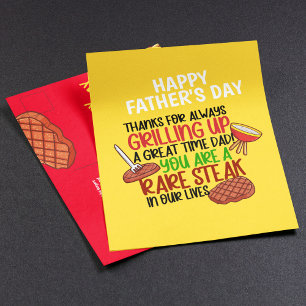 Gepersonaliseerde Funny Grill Chef papa Briefkaart