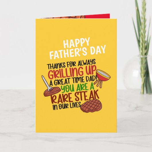 Gepersonaliseerde Funny Grill Chef papa Kaart (Voorkant)