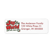 Gepersonaliseerde Funny Joy to the World Adresetik Etiket (Voorkant)