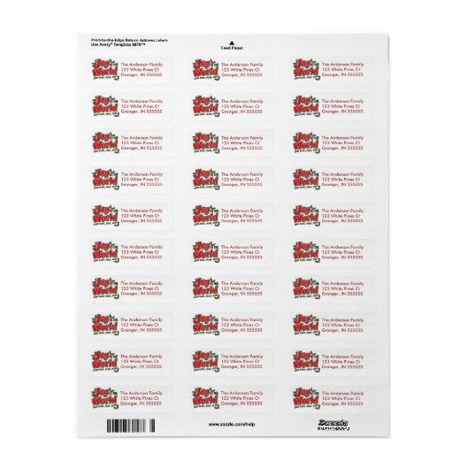 Gepersonaliseerde Funny Joy to the World Adresetik Etiket (Full Sheet)