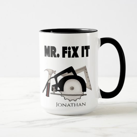 Gepersonaliseerde Funny Mr Fix IT Mok (Rechts)