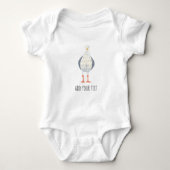 Gepersonaliseerde Funny Seagull Romper (Voorkant)