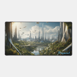 Gepersonaliseerde Future City Landschap Desk Mat
