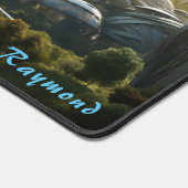 Gepersonaliseerde Future City Landschap Desk Mat (Hoek)