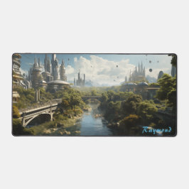 Gepersonaliseerde Future City Landschap Desk Mat