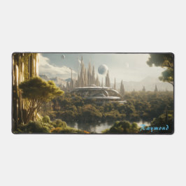 Gepersonaliseerde Future City Landschap Desk Mat