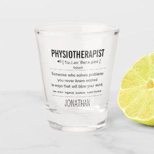 Gepersonaliseerde Fysiotherapeut Grappig Shot Glas