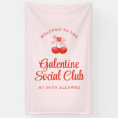 Gepersonaliseerde Galentine's Day Party Welkom Spandoek (Verticaal)