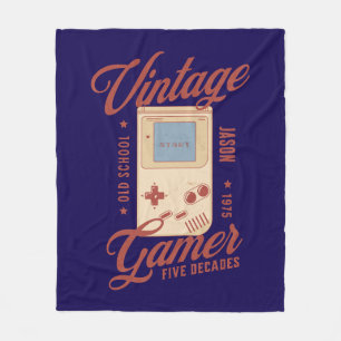 Gepersonaliseerde Gamer 50ste Verjaardag Gift Fleece Deken