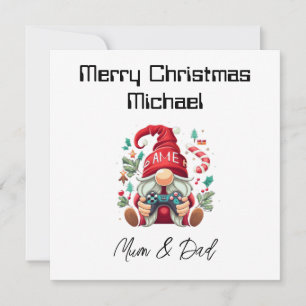 Gepersonaliseerde Gamer Christmas Kaart
