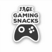 Gepersonaliseerde gaming snacks cadeau Sticker (Voorkant)