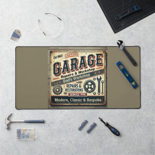 Gepersonaliseerde  Garage Desk Mat