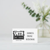 Gepersonaliseerde garage visitekaartje (Staand voorkant)