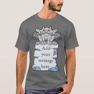 Gepersonaliseerde Gargoyle bericht T-shirt